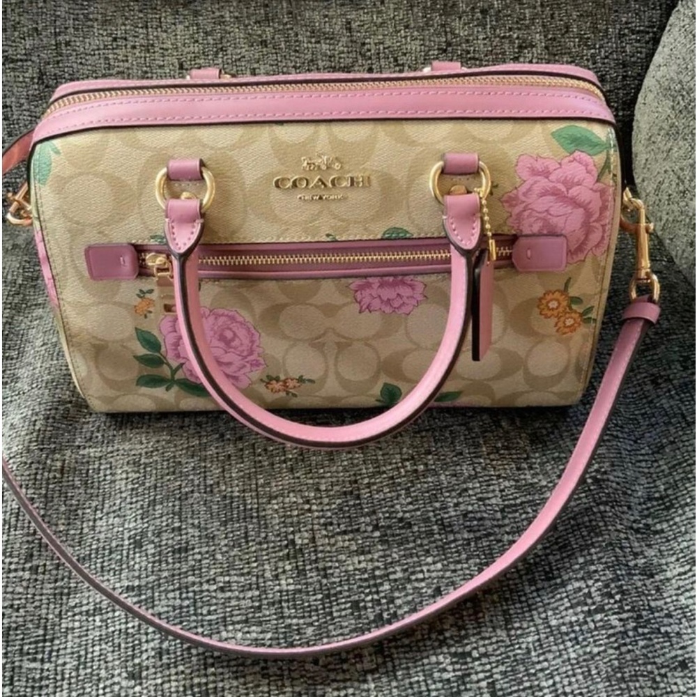 Coach rowan satchel and wallet Prairie Rose pink/lavender